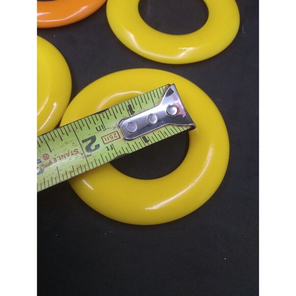 10 Vintage Retro Acrylic Rings For Crafting Sewing Jewelry Bag Making 3.25" - Picture 3 of 10